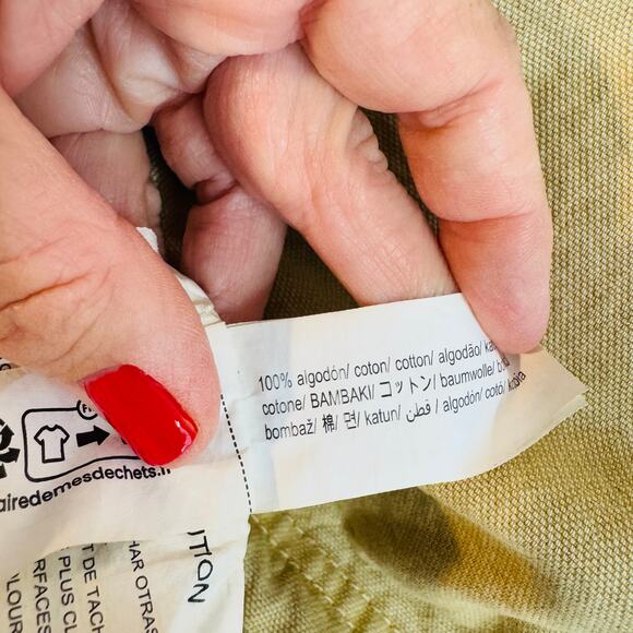 Zara Cropped Utility Barn Jacket Tan Corduroy Contrast Collar Drawstring Hem XS - Picture 5 of 7